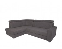 Rohová sedačka s rozkladom a úložným priestorom Lone L - grafitová