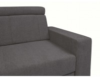 Rohová sedačka s rozkladom a úložným priestorom Lone L - grafitová