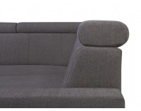 Rohová sedačka s rozkladom a úložným priestorom Lone L - grafitová