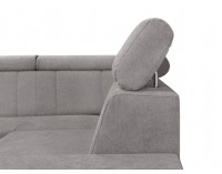 Rohová sedačka s rozkladom a úložným priestorom Lone L - sivá