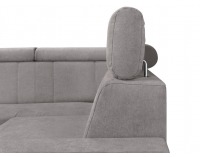 Rohová sedačka s rozkladom a úložným priestorom Lone L - sivá