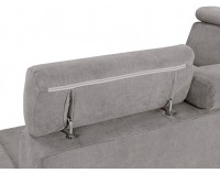 Rohová sedačka s rozkladom a úložným priestorom Lone L - sivá