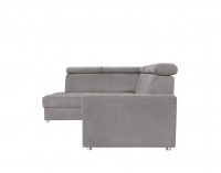Rohová sedačka s rozkladom a úložným priestorom Lone L - sivá