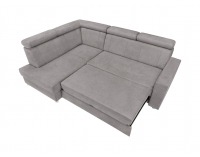 Rohová sedačka s rozkladom a úložným priestorom Lone L - sivá