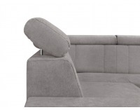 Rohová sedačka s rozkladom a úložným priestorom Lone P - sivá