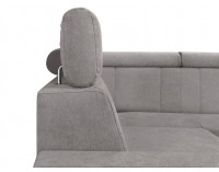 Rohová sedačka s rozkladom a úložným priestorom Lone P - sivá