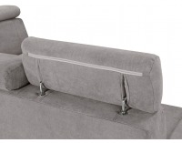 Rohová sedačka s rozkladom a úložným priestorom Lone P - sivá
