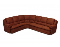 Rohová sedačka s rozkladom Luxor L - hnedá