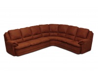 Rohová sedačka s rozkladom Luxor P - hnedá