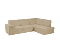 Rohová sedačka s rozkladom a úložným priestorom Malaga Lux P - krémová