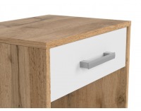 Nočný stolík Matos KOM1S - dub wotan / biela