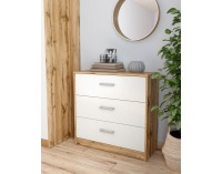 Komoda Matos KOM3S - dub wotan / biela