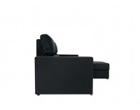 Rohová sedačka s rozkladom a úložným priestorom Morant L/P - čierna