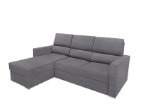 Rohová sedačka s rozkladom a úložným priestorom Morant L/P - sivá