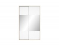 Šatníková skriňa s posuvnými dverami a zrkadlom Nadir 150 - dub sonoma / biela