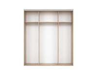 Šatníková skriňa s posuvnými dverami a zrkadlom Nadir 210 - dub san remo svetlý