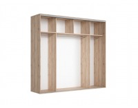 Šatníková skriňa s posuvnými dverami Nadir 240 - dub san remo svetlý / biela