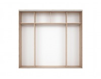 Šatníková skriňa s posuvnými dverami a zrkadlom Nadir 250 - dub san remo svetlý