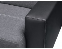 Pohovka s rozkladom a úložným priestorom Nova - sivá / čierna