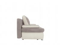 Pohovka s rozkladom a úložným priestorom Olimp III Lux - svetlosivá / biela