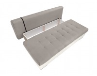 Pohovka s rozkladom a úložným priestorom Olimp III Lux - svetlosivá / biela