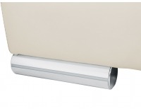 Pohovka s rozkladom a úložným priestorom Olimp III Lux - svetlosivá / biela