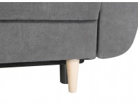 Rohová sedačka s rozkladom a úložným priestorom Oslo Lux L/P - sivá / tyrkysová