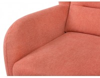 Kreslo (ušiak) Pasos - koralová / drevo (TX002)