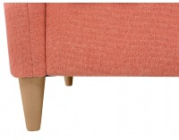 Kreslo (ušiak) Pasos - koralová / drevo (TX002)