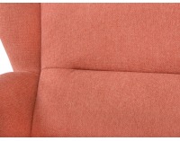 Kreslo (ušiak) Pasos - koralová / drevo (TX002)