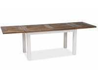 Rozkladací jedálenský stôl Poprad II - hnedý vosk / biely vosk