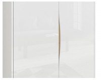 Šatníková skriňa Pori SZF2D - biely lesk / dub poľský