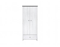 Šatníková skriňa Porto SZF2D1S - smrekovec sibiu svetlý / borovica larico