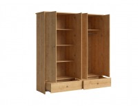 Šatníková skriňa Porto SZF4D2S - dub burlington allover