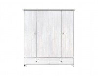 Šatníková skriňa Porto SZF4D2S - smrekovec sibiu svetlý / borovica larico