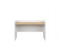 Písací stôl Princeton BIU/120 - biely lesk / dub poľský