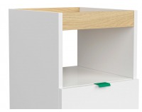 Kontajner Princeton KNT1S - biely lesk / dub poľský / zelená