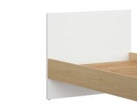 Posteľový rám Princeton LOZ/90 - biely lesk / dub poľský