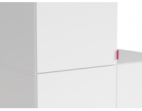 Skrinka (nadstavba) Princeton NAD/50 - biely lesk / fuksia