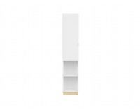 Regál Princeton REG1D/35 - biely lesk / dub poľský / sivá