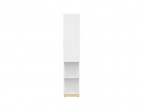 Regál Princeton REG1D/35 - biely lesk / dub poľský / sivá