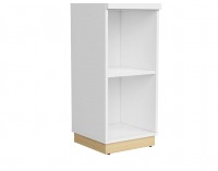 Regál Princeton REG1D/35 - biely lesk / dub poľský / zelená