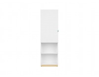 Regál Princeton REG1D/55 - biely lesk / dub poľský / zelená