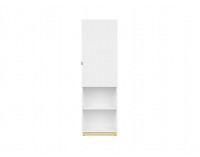 Regál Princeton REG1D/55 - biely lesk / dub poľský / zelená