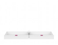 Zásuvka k písaciemu stolu (2 ks) Princeton SZU/BIU - biely lesk / fuksia