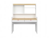 Zásuvka k písaciemu stolu (2 ks) Princeton SZU/BIU - biely lesk / fuksia