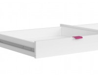 Zásuvka k písaciemu stolu (2 ks) Princeton SZU/BIU - biely lesk / fuksia