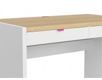 Zásuvka k písaciemu stolu (2 ks) Princeton SZU/BIU - biely lesk / fuksia