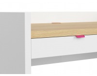 Zásuvka k písaciemu stolu (2 ks) Princeton SZU/BIU - biely lesk / fuksia