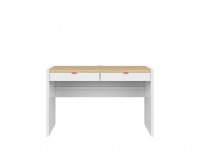 Zásuvka k písaciemu stolu (2 ks) Princeton SZU/BIU - biely lesk / fuksia